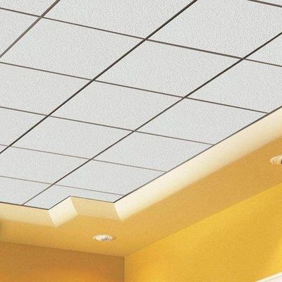 600*600mm Σπρέι επικάλυψη Ακουστικό ορυκτό μαλλί ίνες πτώση ταβάνι πλακάκια για διακόσμηση