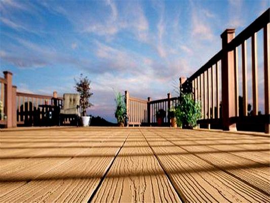 Διακόσμηση δαπέδου κήπου WPC Wood Composite Decking Board 450*75*18mm σε καφέ χρώμα
