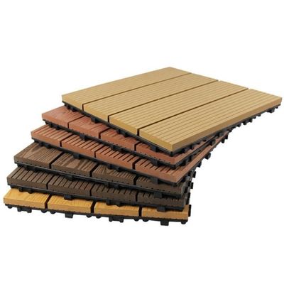 Εναλλακτικά συνθετικά πλακάκια WPC DIY για εξωτερική διακόσμηση δαπέδου σε προσαρμοσμένο μήκος