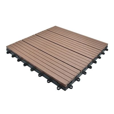 Εναλλακτικά συνθετικά πλακάκια WPC DIY για εξωτερική διακόσμηση δαπέδου σε προσαρμοσμένο μήκος