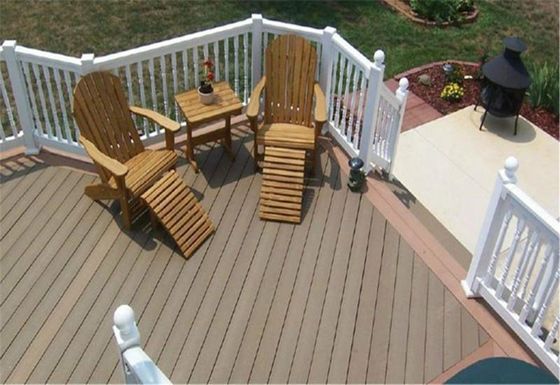 150*25mm Ash Wood Plastic Composite WPC Decking Superior για κήπο / εξωτερικό δάπεδο