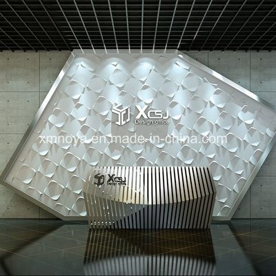 Προσαρμοσμένο 500mmx500mm πυρόστακτο 3D PVC Πίνακα για Εταιρική Εικόνα τοίχο Φόρο