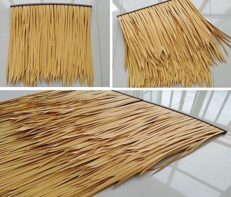 500*500mm Απλή αδιάβροχη τεχνητή άχυρα από σιτάρι Κεραμική οροφή Gazebo Hut Κεραμική οροφή