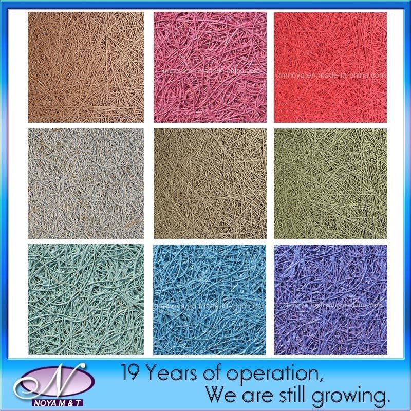 Διακόσμηση οροφής με πολύχρωμα ακουστικά πάνελ και πλακέτα από φυτικό τσιμέντο