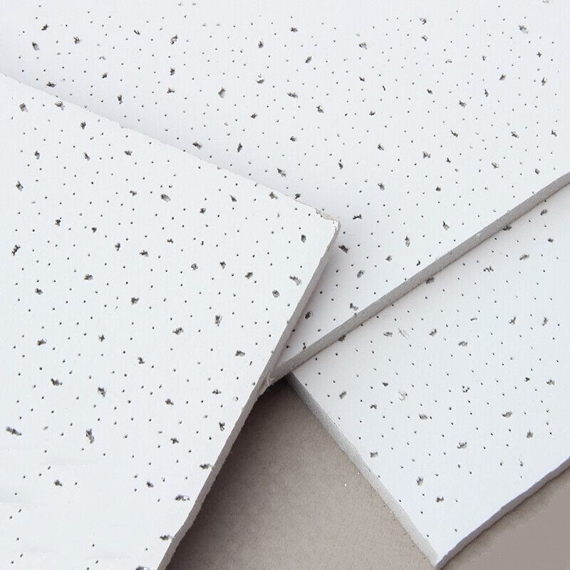 Ακουστικές ορυκτές ίνες μαλλί πτώση ταβάνι πλακάκια με λωρίδες γραμμές Εικόνα επιφάνειας